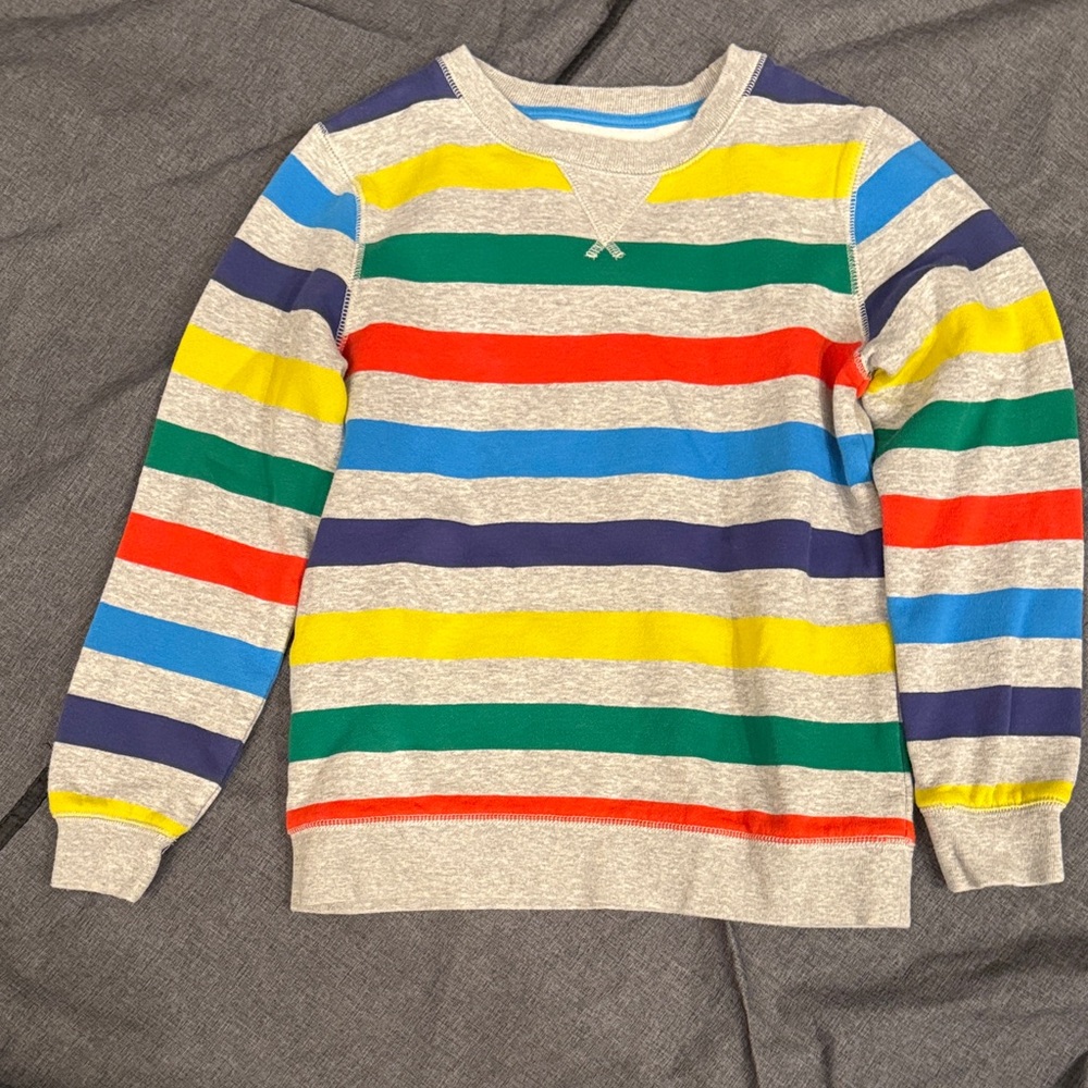 Mini Boden Multicolor Striped Kids Sweater, soft cotton, size 9-10Y